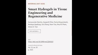 Smart Hydrogels in Tissue Engineering and Regenerative Medicine | RTCL.TV