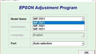 Reset Epson  WF7511 WF7521 WF7011