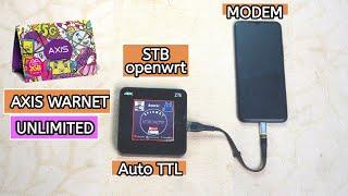 BIKIN WIFI UNLIMITED  | hotspot paket warnet unlimited axis dengan STB OPENWRT KEREAKTIF