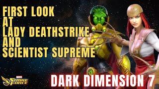 First Look at Lady Deathstrike and Scientist Supreme in Dark Dimension 7 Marvel Strike Force MSF