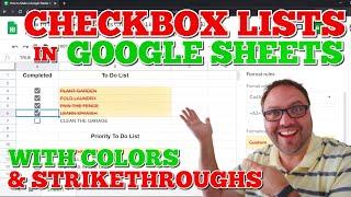 How to Make a Google Sheets Checkbox List with Strikethroughs & Colors