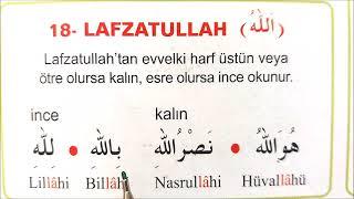 10. DERS: LAFZATULLAH ALLAH LAFZININ OKUNMA ŞEKLİ