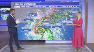 Tropical Storm Debby nears hurricane strength as it eyes Florida landfall