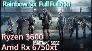Rainbow six siege Benchmark |Amd Ryzen 6750xt | 1080p/Full HD | Ryzen 5 3600