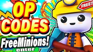 ALL *FREE GODLY* MINION CODES in MINION SIMULATOR (Roblox Codes)