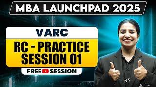 RC - Practice session 01 | CAT 2025 VARC Preparation | MBA Launchpad 2025