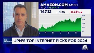 Here's why Amazon is JPMorgan's top internet pick for 2024