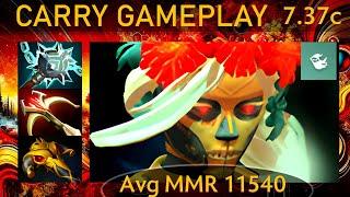  7.37c Muerta |K+A-D - 28 KP - 87%| Carry Gameplay - Dota 2 Top MMR