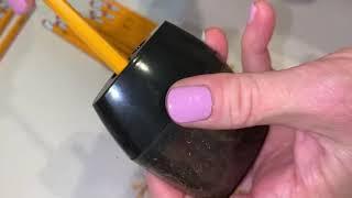 ASMR Pencil sharpening with no talking, Target #2 pencils and Target hand sharpener