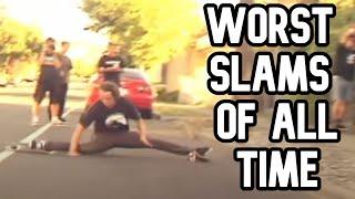 THE WORST SKATEBOARDING SLAMS EVER (watch till end)