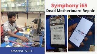 Symphony i65 dead motherboard repair||fixing a dead board||how to fix a motherboard short circuit