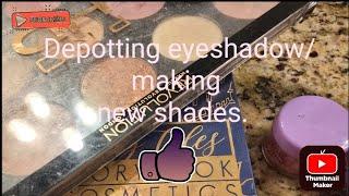 makeup breakup eyeshadow to make 2 new eyeshadows##makeup #projectpanning #depotting