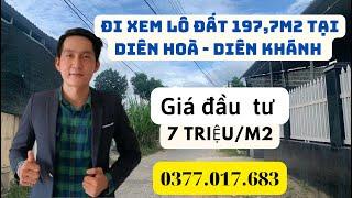 BĐS Diên Khánh |  Đi xem lô đất nằm trong khu dân cư Diên Hoà - Diên Khánh giá chỉ 7 triệu/m2