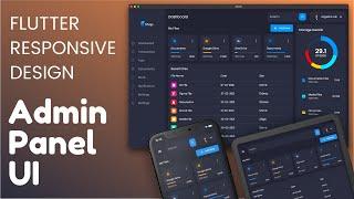 Responsive Admin Panel or Dashboard - Flutter UI - Speed Code