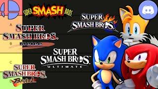 Sonic, Tails, and Knuckles make a Smash Bros. Tier List