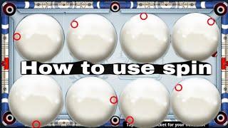 How to use spin in 8 ball pool // spin use tutorial #tutorial   #8ballpool #aliisbest