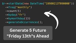 When: PHP Library to Generate Recurring Dates