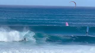 Windsurfing Hookipa Maui, it's firing 1/18/2024. Kona Conditions, World Class Windsurfers Ripping.