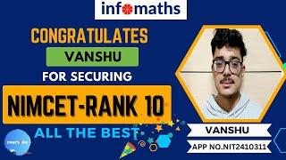 All India NIMCET Rank 10! Congratulations for clearing MCA exam!