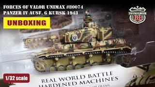 FORCES OF VALOR German Panzer IV Ausf. G Kursk 1943 1:32 scale Unimax #80074 UNBOXING!