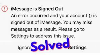 Fix iMessage is Signed Out - Waiting For Activation Error in iphone