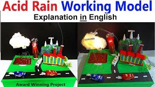 acid rain working model for science exhibition explanation in english | howtofunda