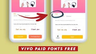 Vivo paid font free | Vivo ke font free me kaise download kare | How to download vivo paid fonts