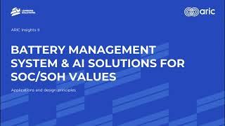 Battery Management Systems & AI Solutions for SOC/SOH Values | ARIC Insights | Lemberg Solutions