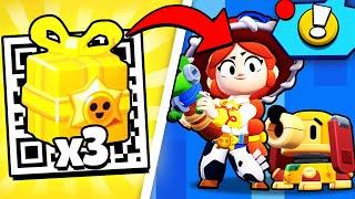 LINK QR CODE  x3 PRESENTS + NEW JESSIE SKIN FOR EVERYONE IN BRAWL STARS!