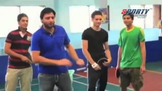 Shahid Afridi shows spin bowling skills with table tennis ball