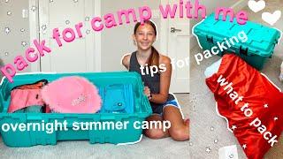 PACK WITH ME FOR CAMP | tips for packing for camp + what to pack