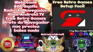 Free Retro Games Webrcade 0800 Roda do Navegador Xbox Android TV nao instala nada so jogar #shorts