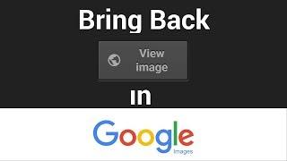 How To Bring Back View Image Button in Google Images