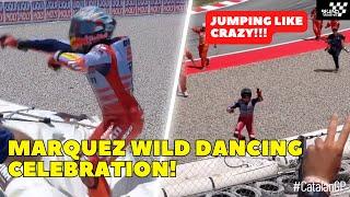 Marc Marquez CRAZY WILD Dance with his fans after got 3rd Podium in the Catalan GP | Happy Marquez!
