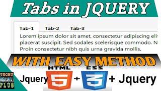 How to Make Custom Jquery Tabs Easily in 2023 | Jquery Tutorials - Techo Plus