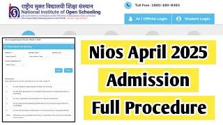 Nios April 2025 Admission Full Procedure | Task Is Helping (NIOS) #nios #admission #april #exam