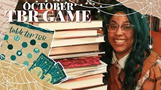 YO! my game is MEAN! lol!! October TBR Game || Spooky Fall Books || Table Top TBR