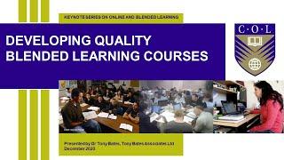 Developing Quality Blended Learning Courses