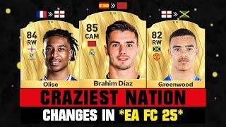 FIFA 25 | CRAZIEST NATION CHANGES (EA FC 25)!  ft. Brahim Diaz, Olise, Greenwood...