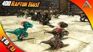 400 RAPTOR EGGS! RAPTOR BREEDING AND COLOR MUTATIONS! Ark Survival Ragnarok mutation zoo