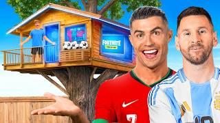 I Built a SECRET Treehouse For Ronaldo vs Messi!