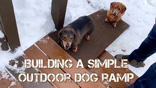 DIY Outdoor Dog Ramp : Simple Build : Dachshund Ramp : Ramp over Stairs : Removable