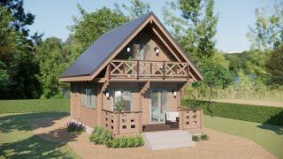 Charming 2-Bedroom Cabin: Cozy 5x7m (16'x23') Design & Tour!