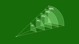 In Line Percent QuarterCircle Element Green Screen