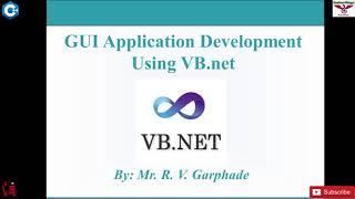 Lecture 1 | GUI Application Development Using VB.Net | .Net Framework | Namespace | Visual Studio