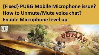 {Fixed} PUBG Mobile Microphone issue? How to Unmute/Mute voice chat?