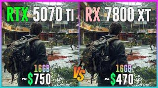 RTX 5070 TI vs RX 7800 XT - Test in 16 Games