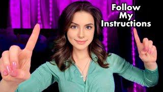 ASMR Follow My Instructions FOR SLEEP  Positive Affirmations, Eyes Closed, Light Triggers 