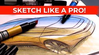 FULL MARKER TUTORIAL FOR BEGINNERS! By a Professional Car Designer