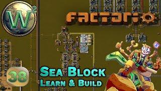 Factorio Sea Block Learn & Build - Consolidating Sulfur - Let's Play - Episode 38